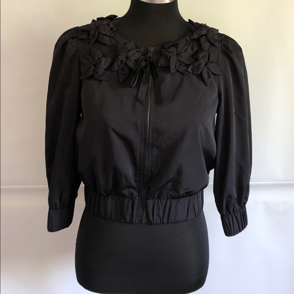 FOREVER 21 CROPPED SUMMER LIGHT WEIGHT JACKET SZ:S
